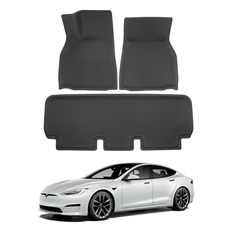 Tesla Model S Floor Mats 3D Full Set Liners All-Weather Anti-Slip Waterproof car mat for 2022 2021 Model S