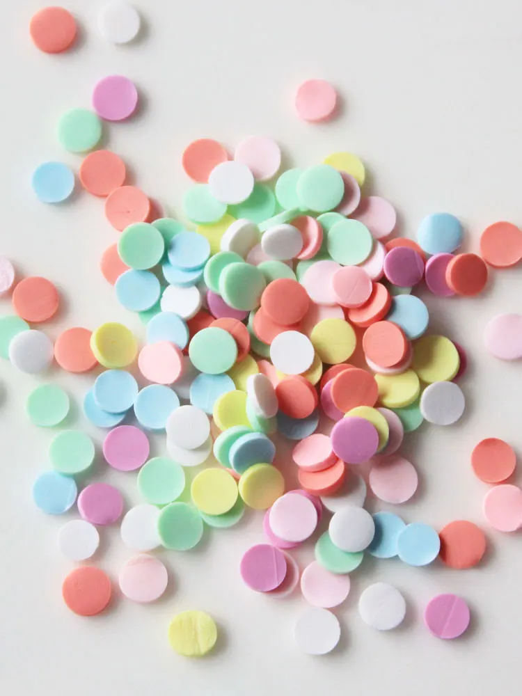 Bulk 5MM Polymer Clay Flatback Slime Accessories Clay Sprinkles Decoration for Slime Charms Filler DIY Slime Supplies