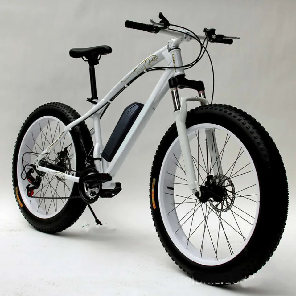  26-дюймовые толстые шины now bike 7 скоростей горный электровелосипед дорожный Электрический велосипед 36V 10.4AH 26*4 0 с толстыми