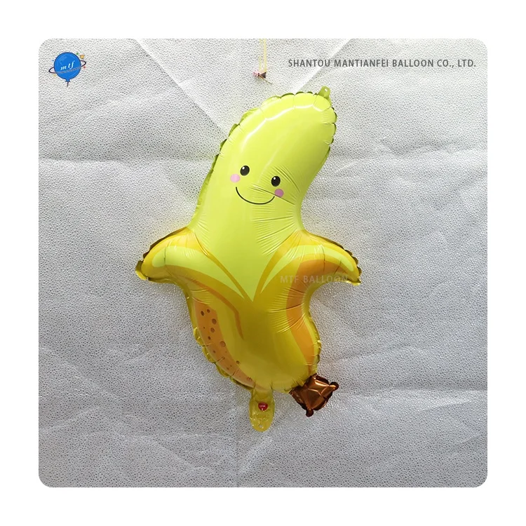 MTF Wholesales Special Shape Banana Cartoon Mylar Foil Helium Kids Toys Happy Birthday Party Balloons
