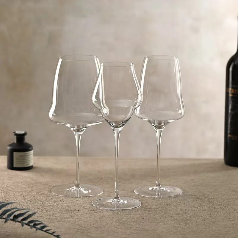 Design Cloud Red Wine Glass Set Hotel Restaurant Clubhouse Lead free Crystal Glass Ultra thin Thin Rod Tall Cup