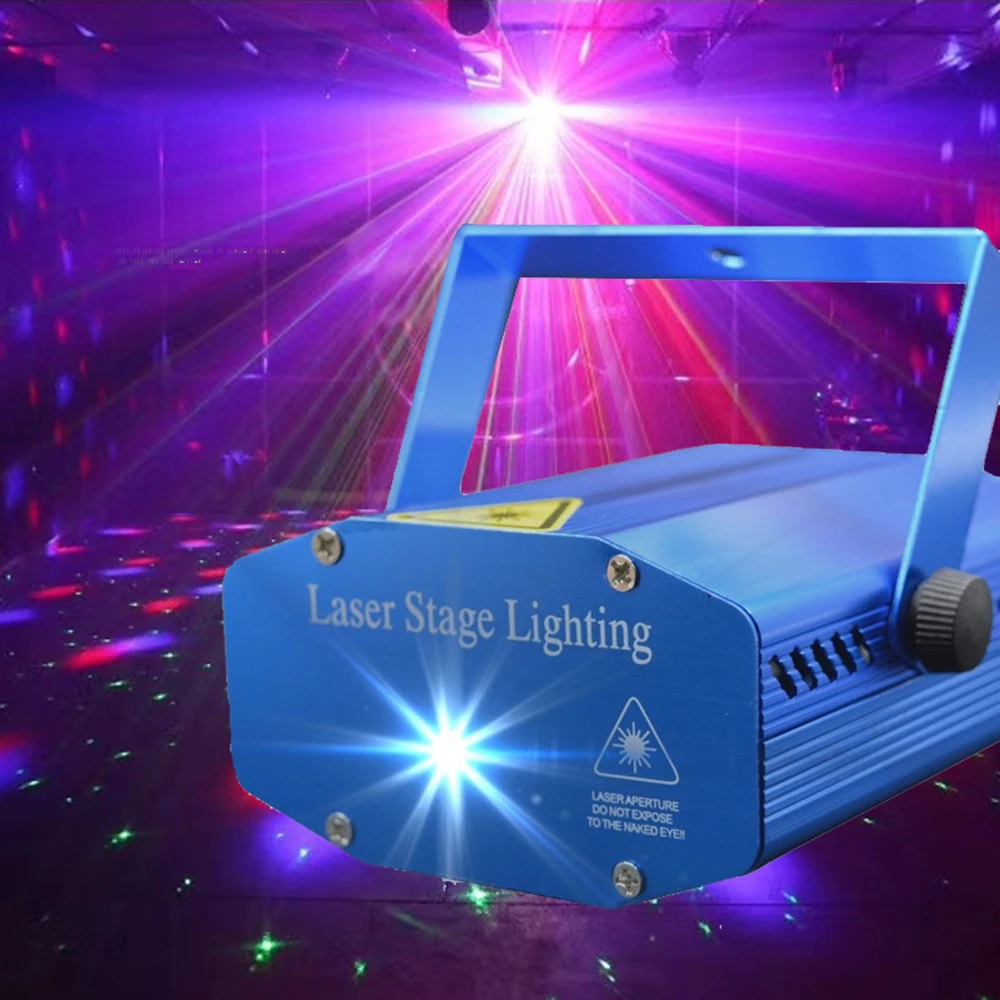 Xmas Disco Laser Light Projector Christmas Decorations Disco Laser Light DJ Voice-activated Disco Stage Laser Light for Home Par