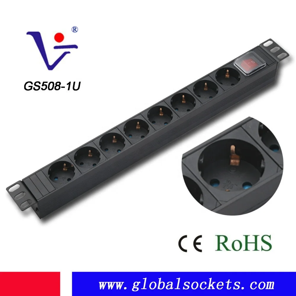 1U German type PDU