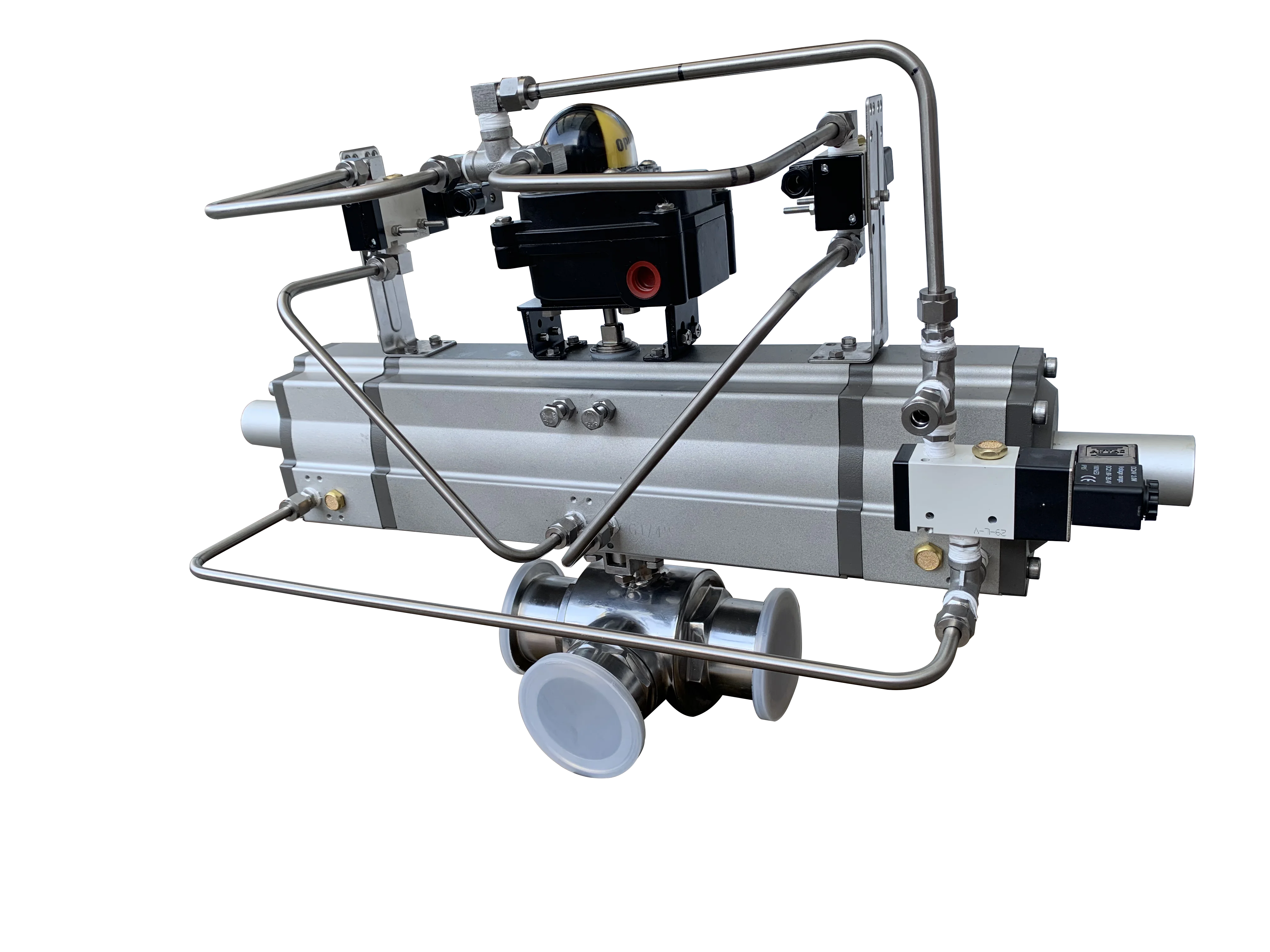 Explosive models with drive wuxi pneumatic sanitary tri-clamp ball valve