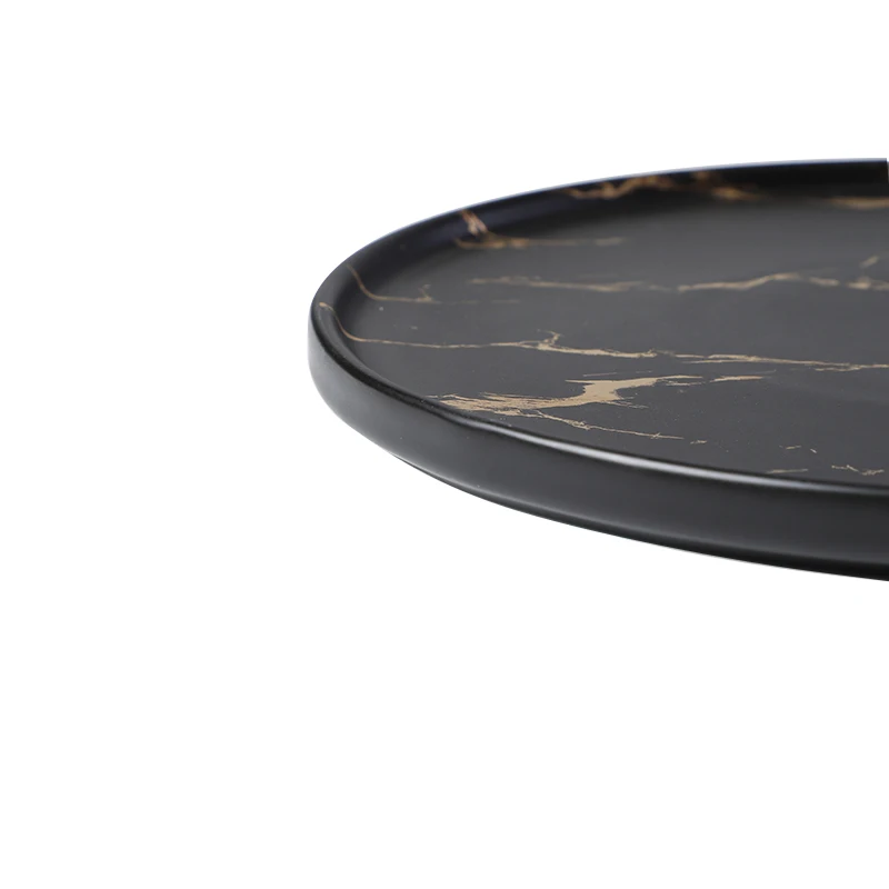 28Ceramics, новинка 2019, матовая круглая фарфоровая тарелка, черные керамические тарелки, используется в отеле, ресторане *