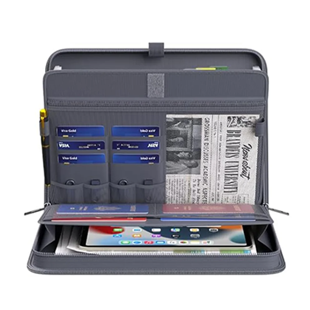 Business portable office portable storage Large capacity multi-layer household fireproof waterproof document bag