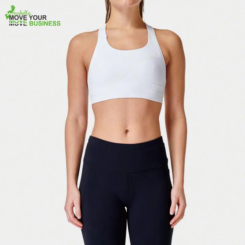 Arabella 2024 Custom Logo Sports Bra for Women Criss-cross Back Padded with Big Breast