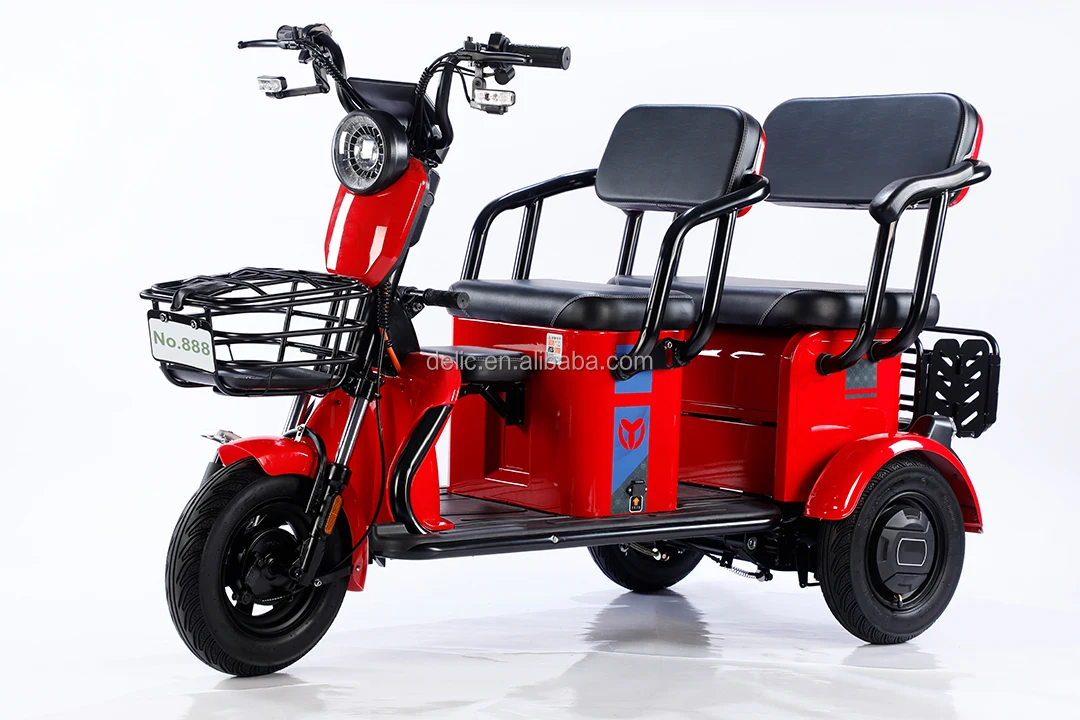 Electric Three Wheel Adult Cargo Bike  Electric Tricycle Bicycle with customized large Power Suspension Fork Factory Hot Sale