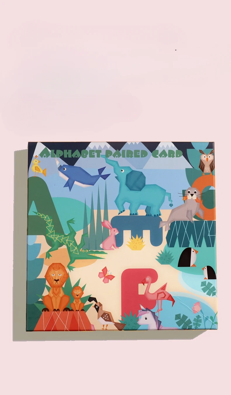 Double-sided Three-dimensional English Cognitive Jigsaw Puzzle Building Blocks For Children Early Education Toys