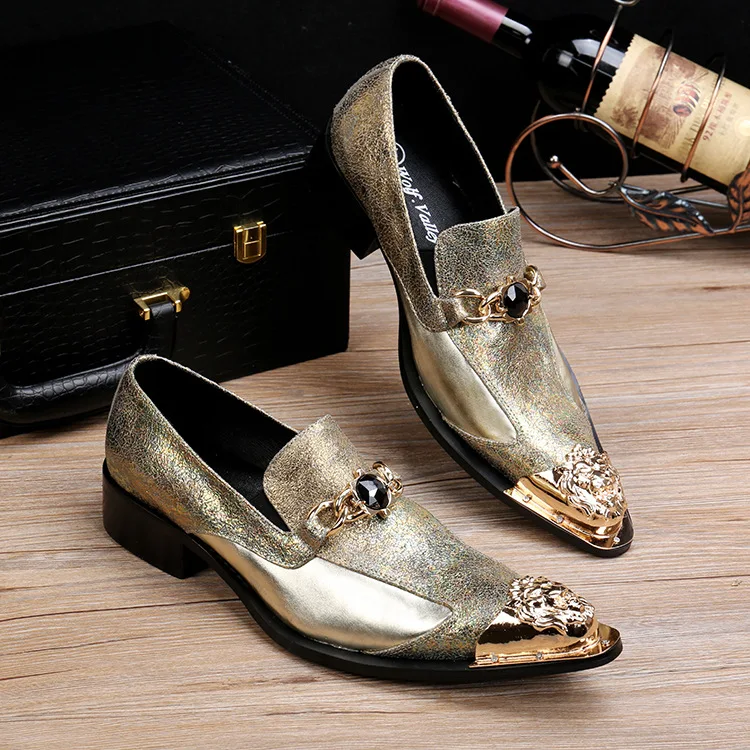 2018 New Fashion Style Men Dress Shoes GenuineLeather  Wedding Shoes Social Sapato Male party shoes