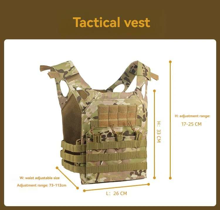 Adjustable Tactical Vest Molle Vest Outdoor Hunting Combat Paintball Molle Plate Carrier Vest