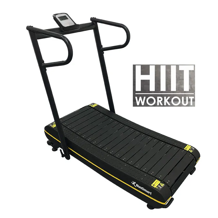 
home use foldable manual self-powered incline curved fitness equipment with safety handle and display dog treadmill spare parts 