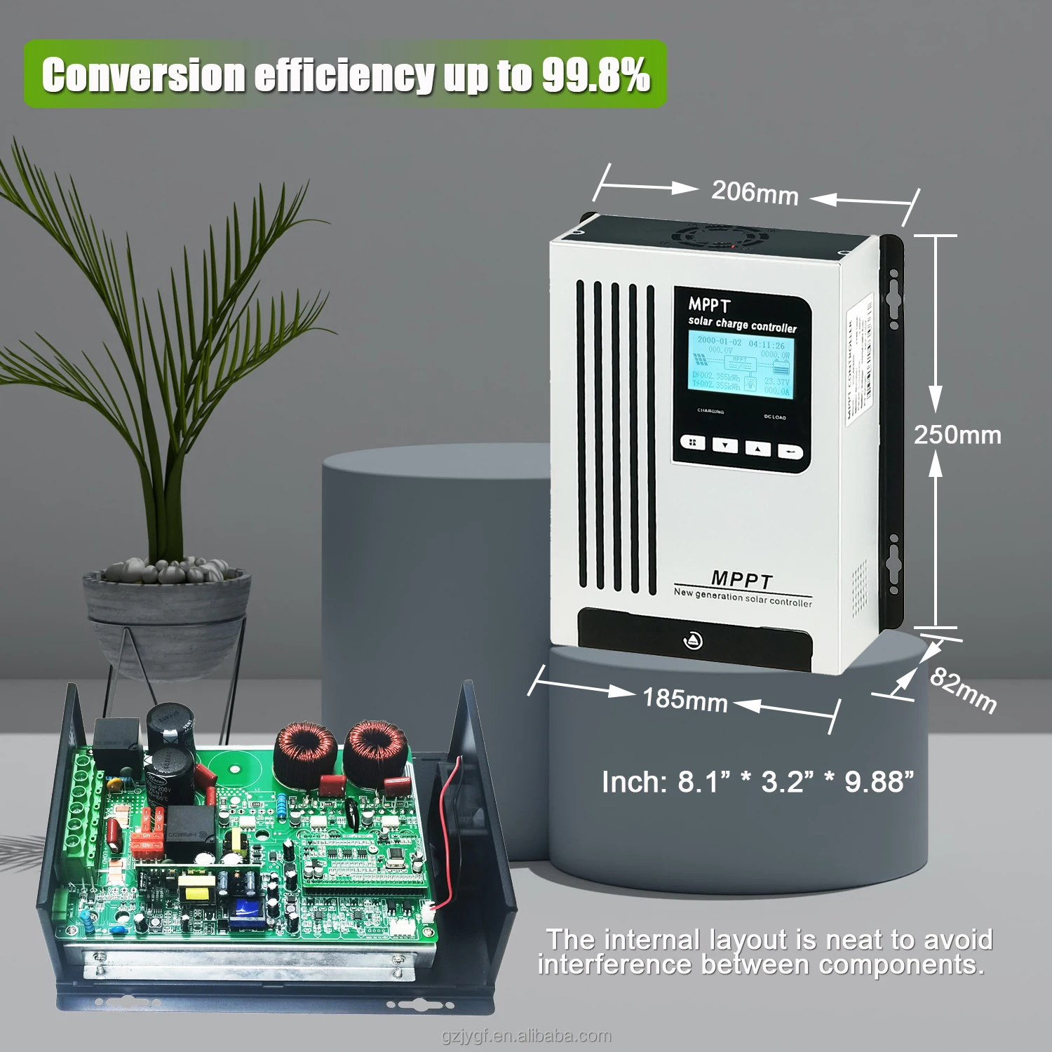 12V 24V 36V 48V 72V 84V 96V Suitable All Battery Bluetooth Regulator Controllers 60A 50A 40A Mppt Solar Charge Controller 30A