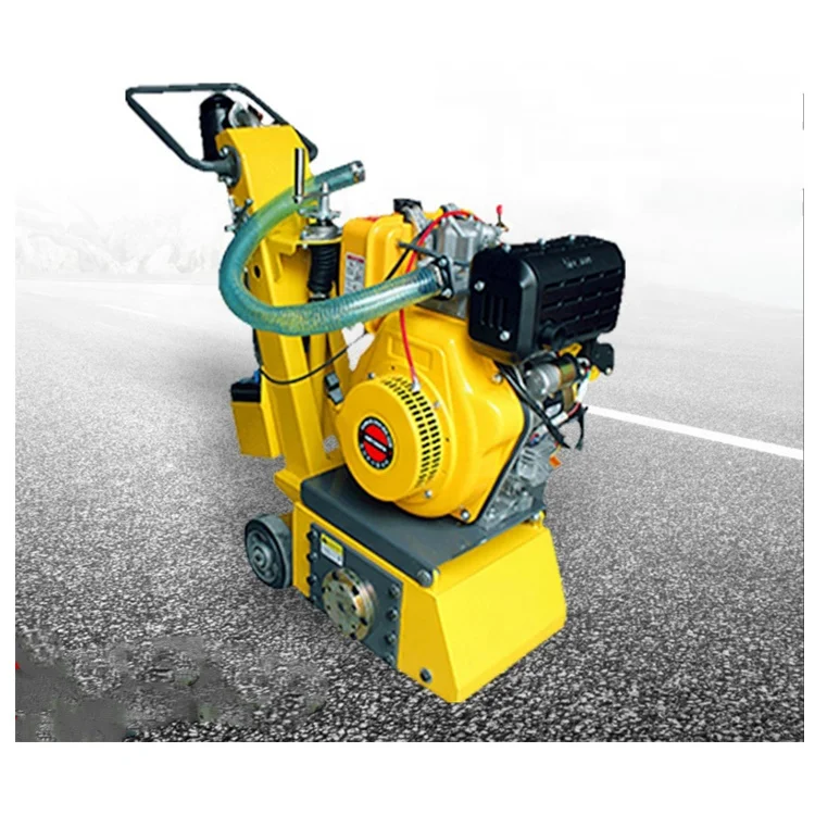 Spot goods electric concrete road scarifier with 90 carbide blades for road marking paint remover