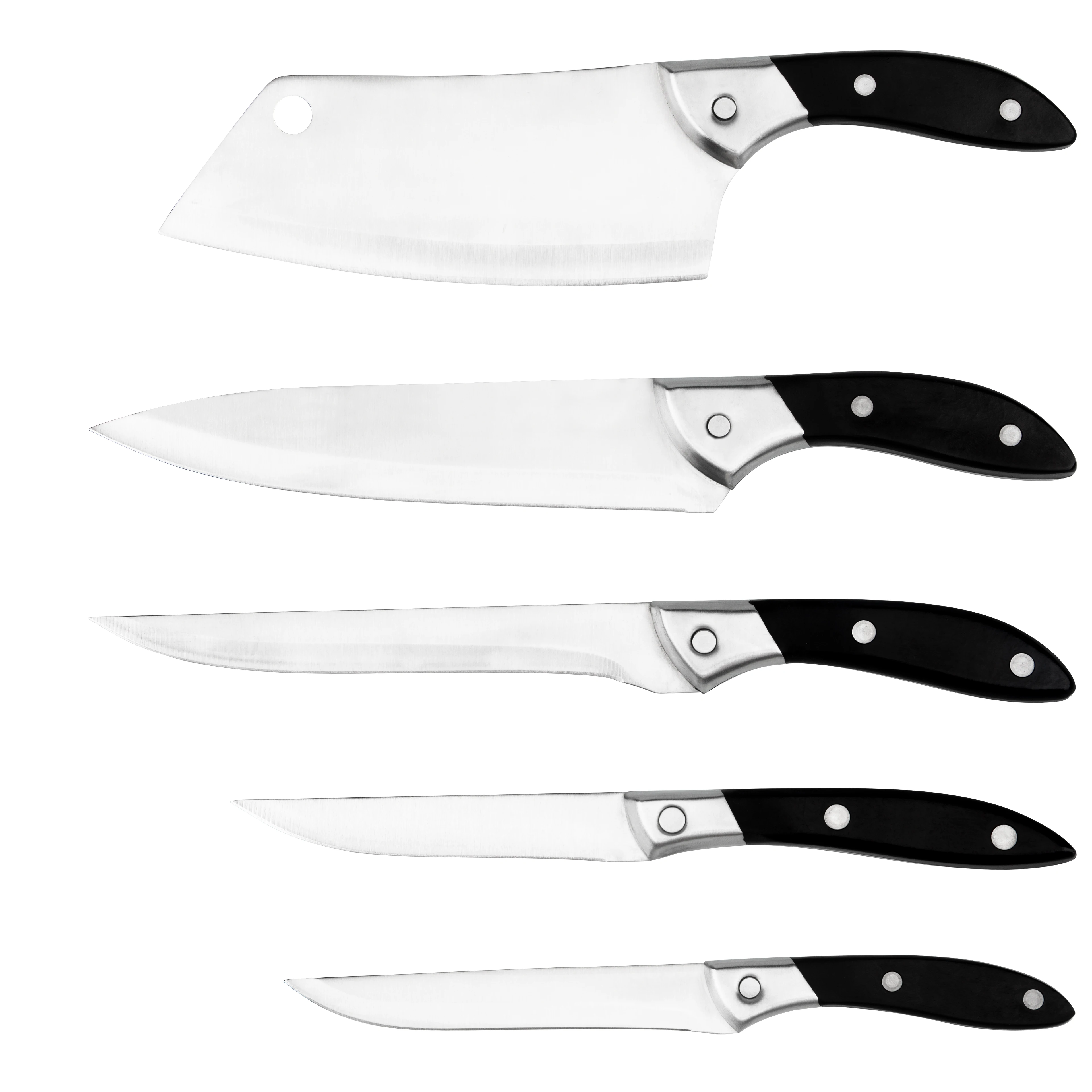 5 PCS Multi-Functional Kitchen Chef Knife Set New Stainless Steel Custom Logo Household Bone Fruit Paring Knife Made Steel Metal