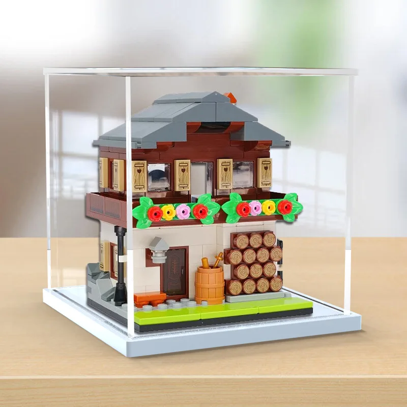 Openable Clear Acrylic Display Case Box, Versatile Collectibles Display Dustproof Showcase with Thickening Base