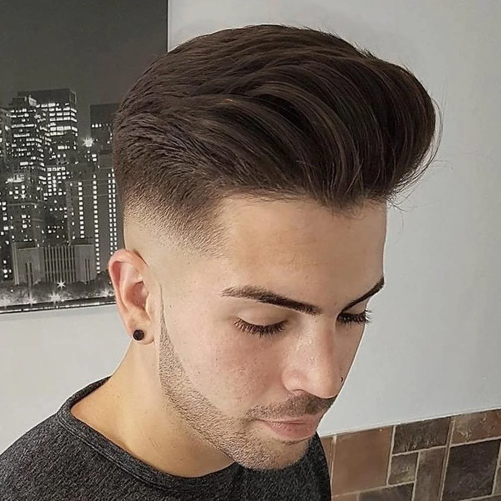 Прямой парик Eseewigs 1B, бразильские неповрежденные волосы, смешанные 20% серые парики из искусственной кожи для мужчин 10x8