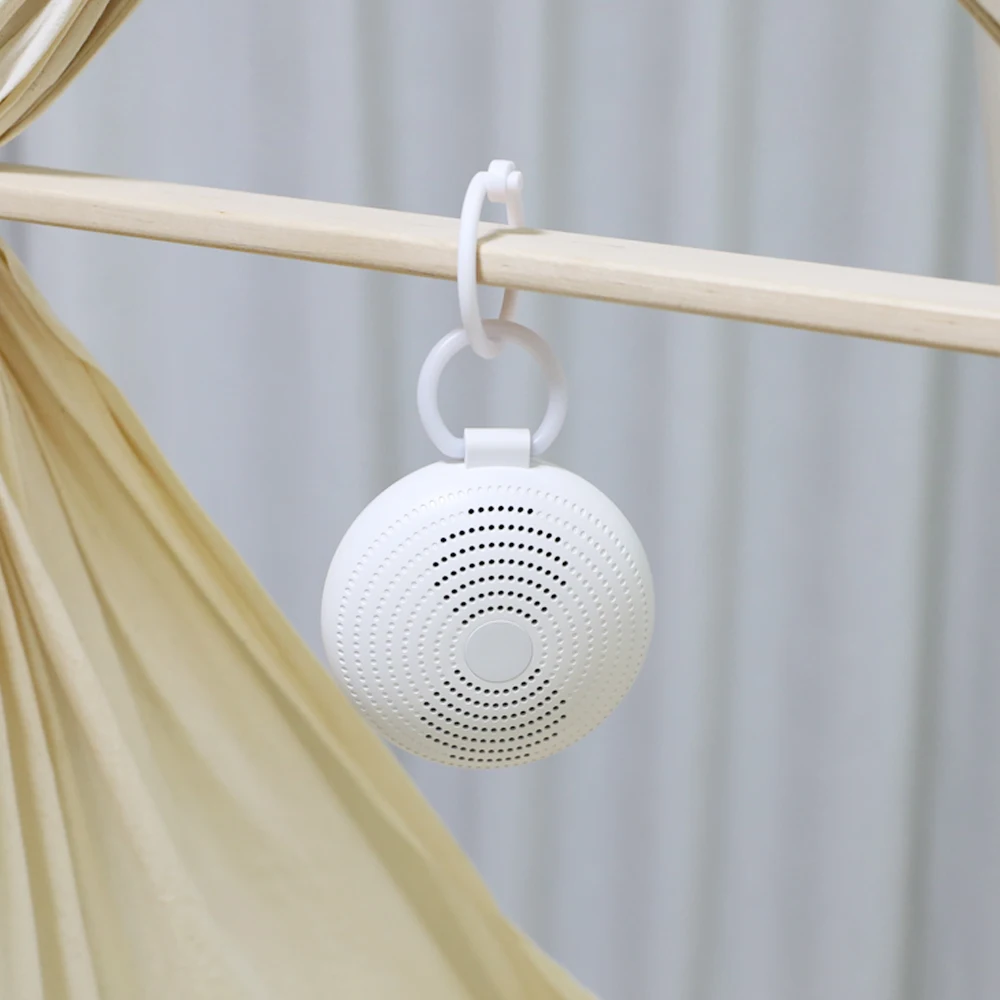 Customized Mini ABS electric portable indoor white sound machine with LED night light