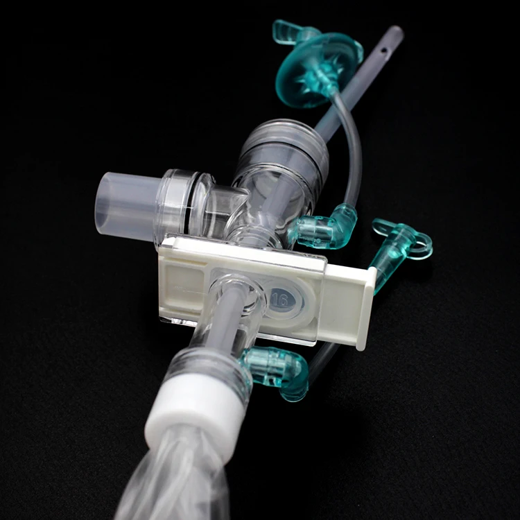 Close Suction System Hospital External Catheter 72h T-piece Sterile Suction Catheter