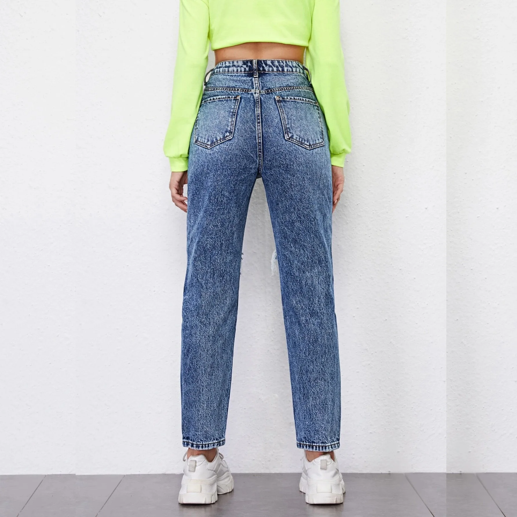 
SKYKINGDOM OEM design woman jean pant casual wear women summer jeans wide legged jeans women 