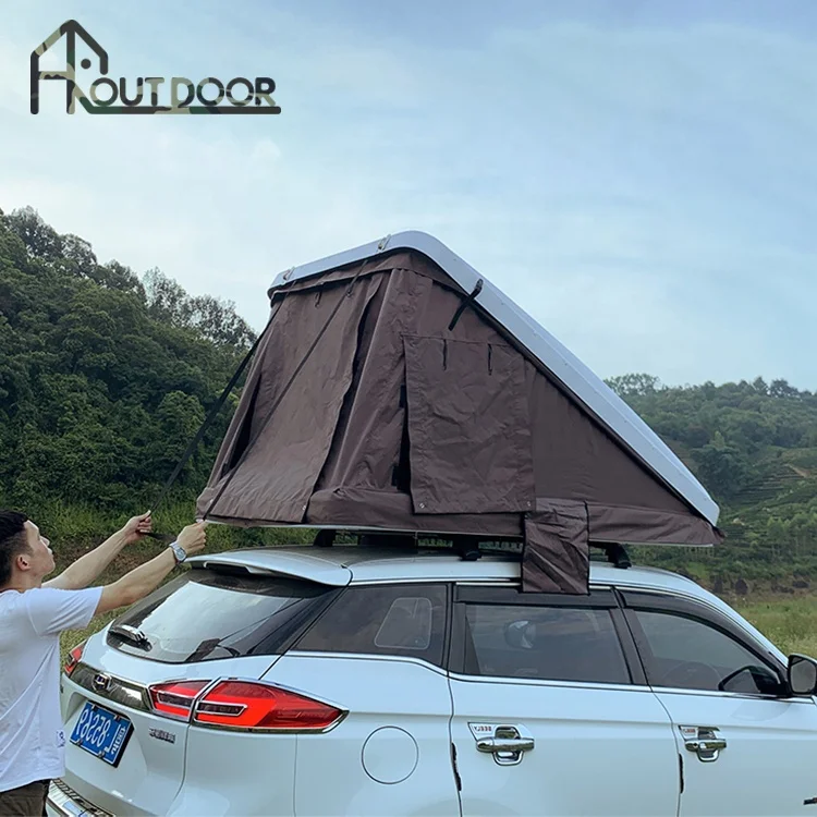 Горячая Распродажа Qibu Автоматическая треугольная палатка в Корейском стиле на 2-3 человек портативная водонепроницаемая крыша из твердого АБС-пластика