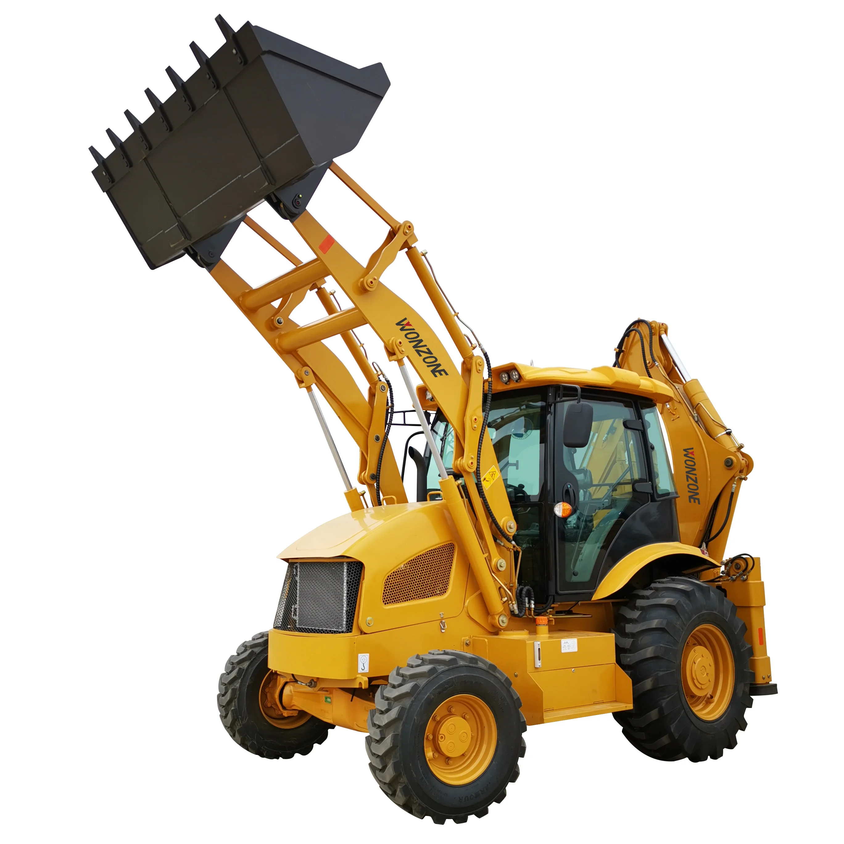 Mini Wheel Backhoe Excavator Loader 2.5 Ton Compact Earth-moving Machinery Retroexcavadora Front Loader YUCHAI / CUMMINS Engine