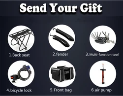 Бесплатный подарок для велосипеда аксессуары Противоугонный замок мульти инструменты рамка сумка подходит электрического запчасти насос брызговик задняя