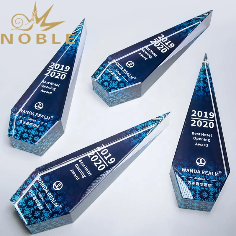
Hot selling new design Popular Custom crystal award with color printing 