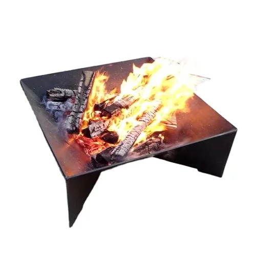 Garden Round Fire Bowl Wood Corten Steel Outdoor Metal Outdoor Garden Furniture Fire Pit