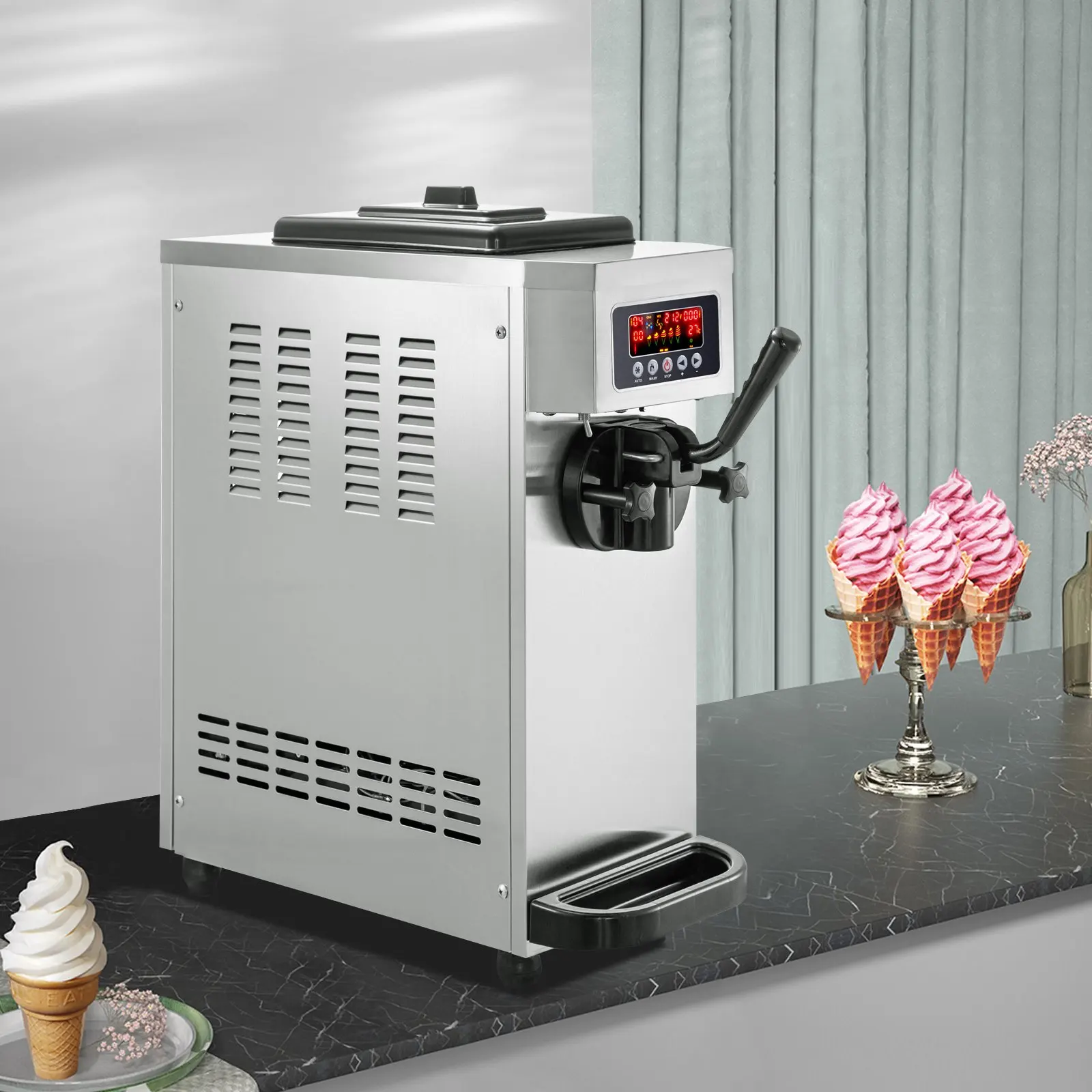 SIHAO-9200 10-20L/H Wholesale Easy Operating Automatic Softy Ice Cream Maker Machine For Household