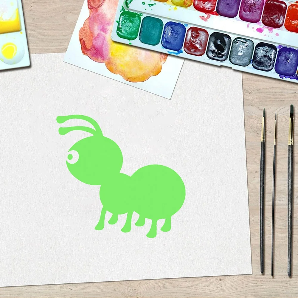 15 pieces Eco Friendly Reusable Animal Custom Plastic drawing stencil set for kids DIY Pattern Creative Drawing Templates