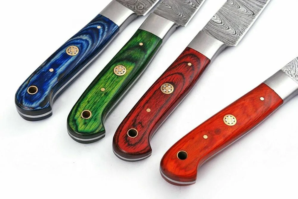 4 Pcs Matching 1081 Damascus steel Steak knife Set