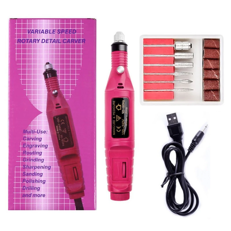 Electric Nail Drill Manicure Machine Pen Pedicure Nail File Nails Art Tools  Equipment Gel Varnish Remove Polishing