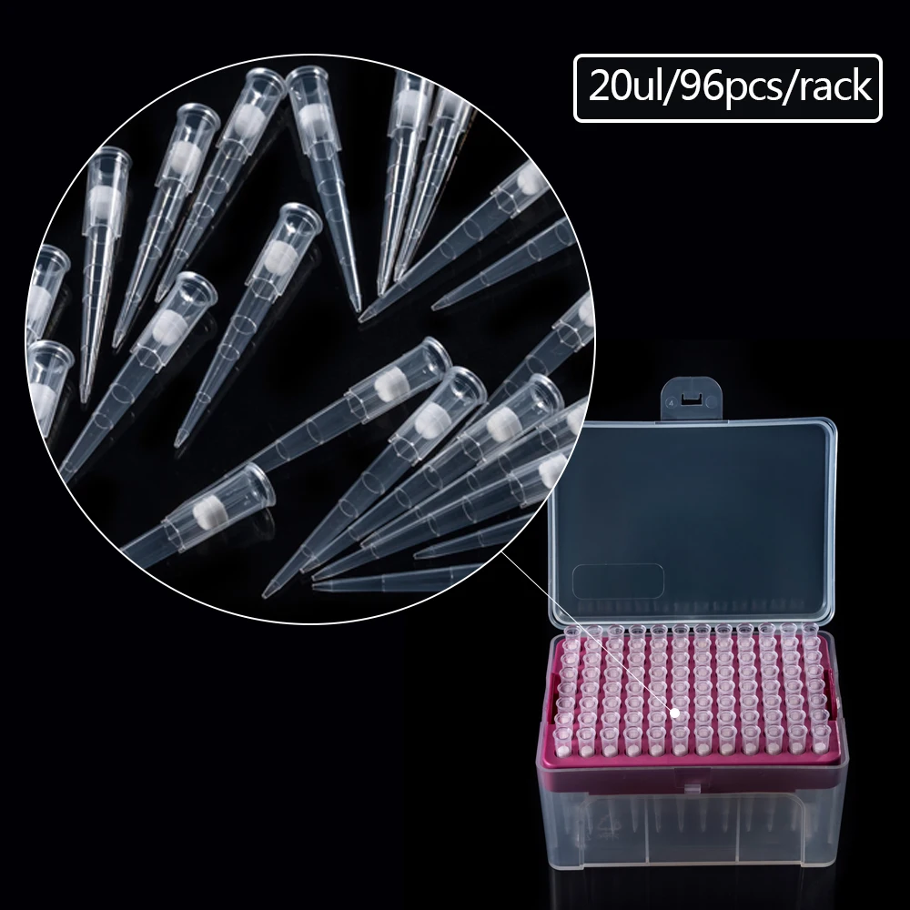 plastic bulk sterile 10ul filter micro pipette tips for laboratory DNase RNase Free
