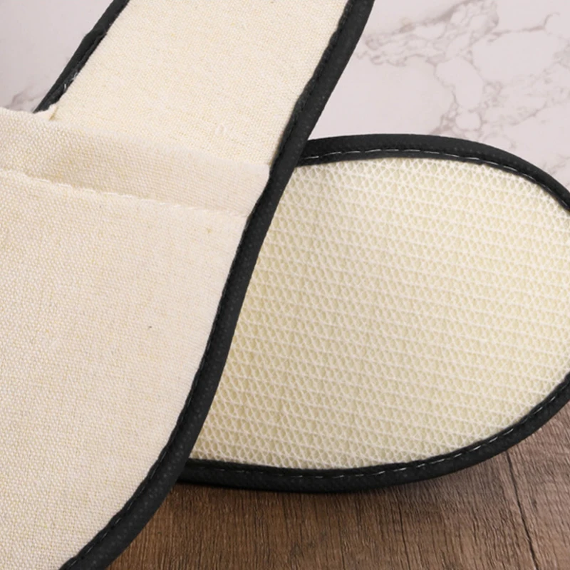 Luxury Bulk Cotton And Linen Hotel Amenities Eco Friendly Slipper