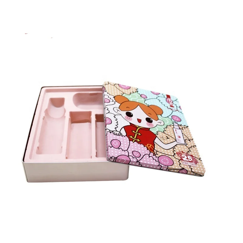 Low price custom printed food grade luxury rectangular shape gift tea packing tinplate tin box