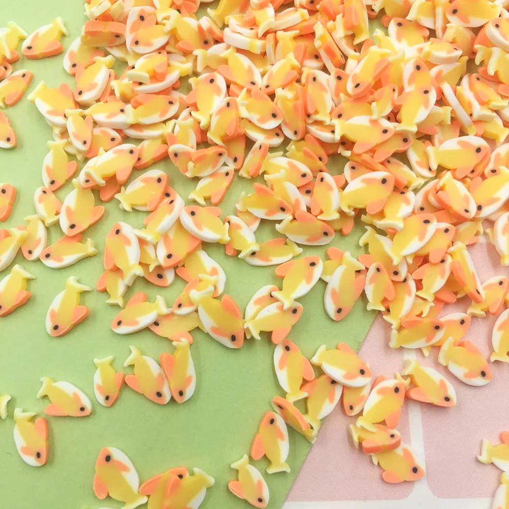 Polymer Soft Clay Cute Lucky Fish Sprinkles For Crafts DIY Making Nail Art Slices Slime Material Accessories Phone Decor