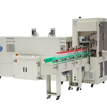 PE film for water bottles sleeve wrapper with 2 holes side and shrinking tunnel machine