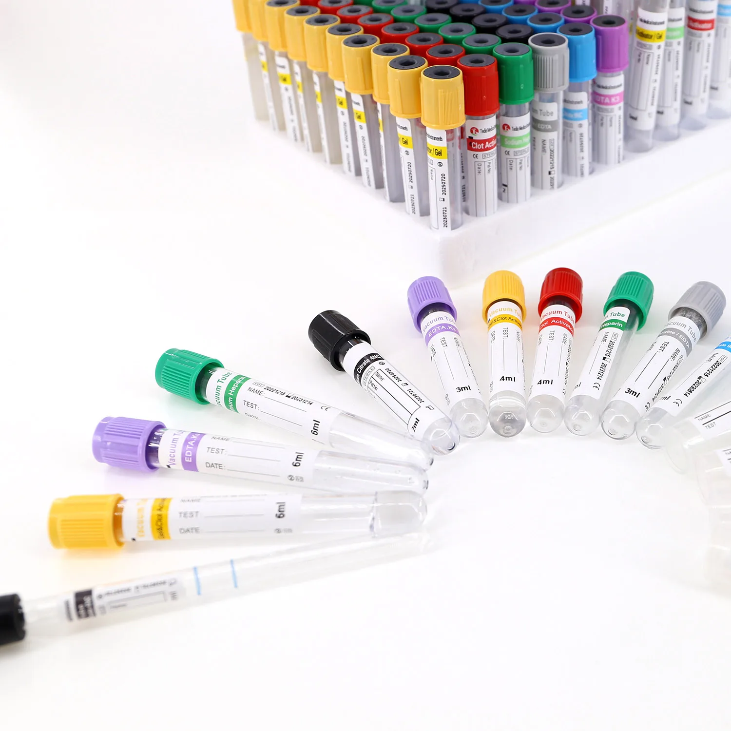 13*75 13*100 EDTA PET PP Glass Vacuum Blood Collection Tube