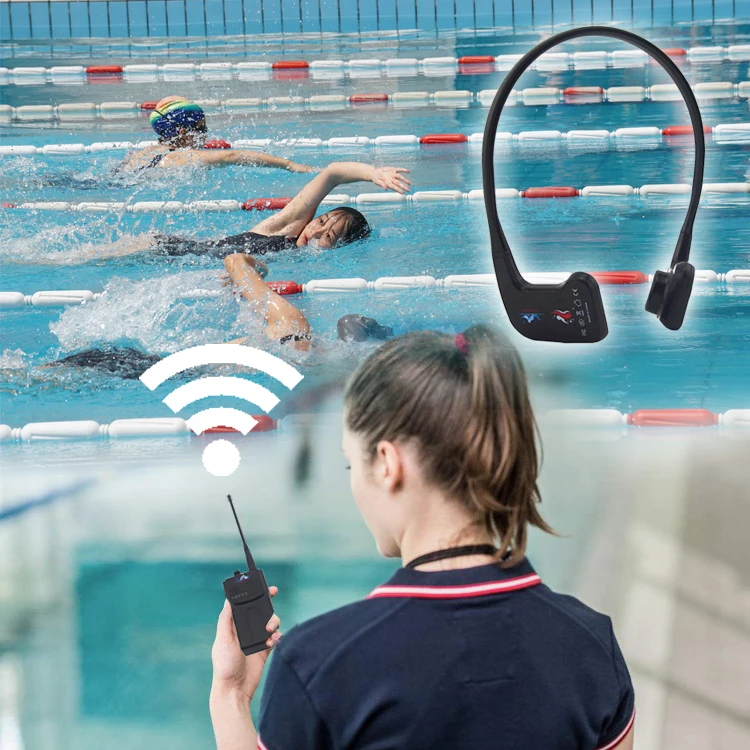 Real Time Communication Underwater Swimming Training Open Water Zone Salt Sea Bone Conduction Headphone