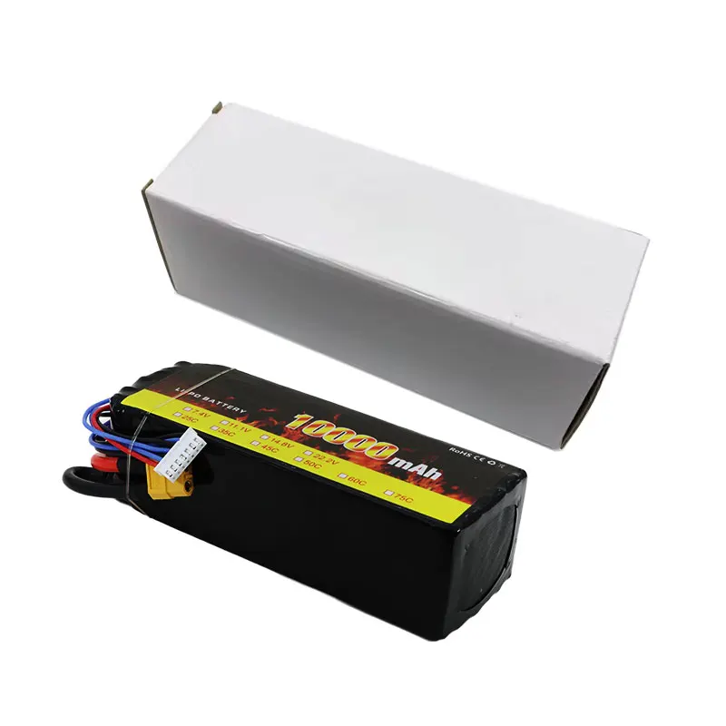 A+ Quality FPV Lipo Drone Battery 6S 22.2V 10000mAh 40C XT60 Plug Drone Batteries for Xclass FPV UVA Drone
