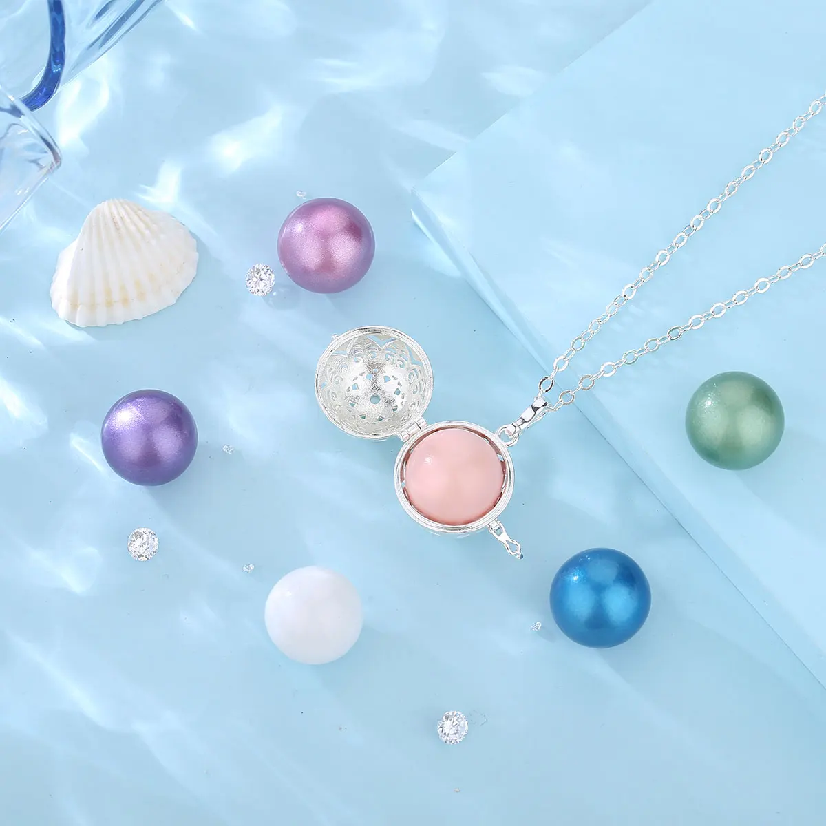 Silver Celtic Irish Knot Cage Mexican Bolas Ball Maternity Ball Chiming Ball Harmony Bola