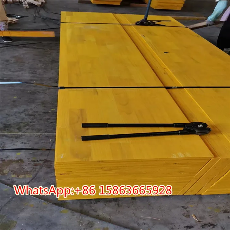 Yellow 3 ply shuttering panelboard 21/27mm spruce fir pine three ply shuttering Formwork panel