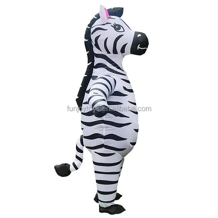 Lovely Zebra Inflatable Costume Adult Animal Cosplay Mascot Blow-up Costume for sale