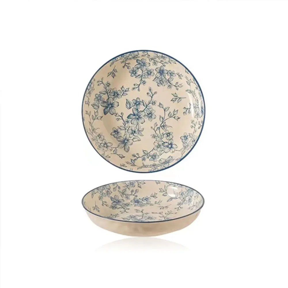 Customized Logo Dinnerware Set Porcelain Dinner High Quality Blue Dinnerware Sets Luxury Porcelain Royal