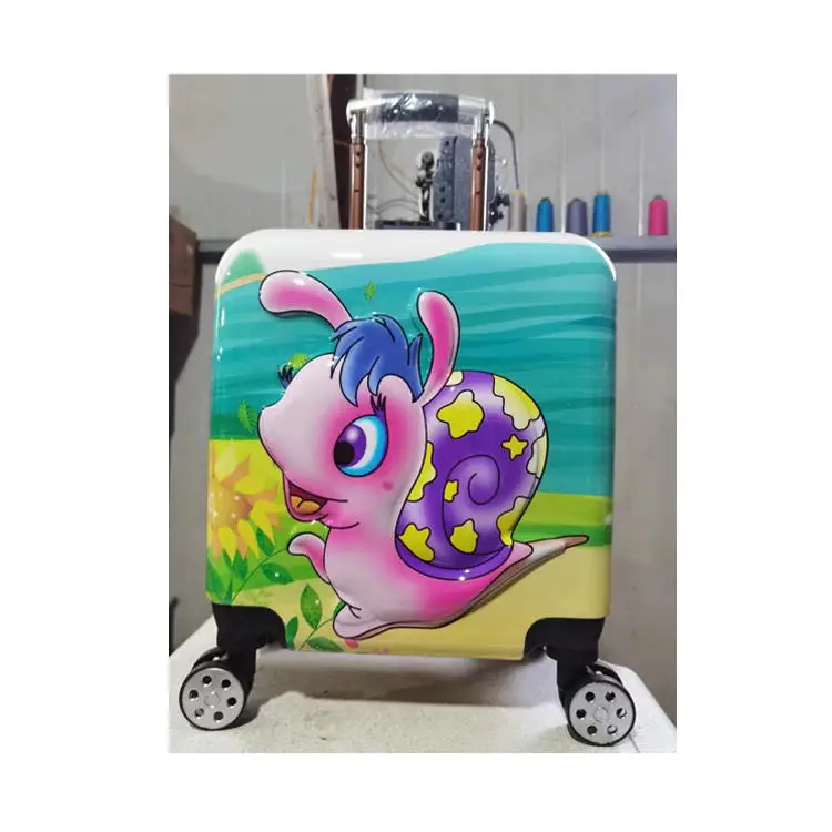 New Arrival 18 Inch Abs Travel Luggage Cartoon Suitcase For Kid Universal Wheel Trolley Case With Different Patterns