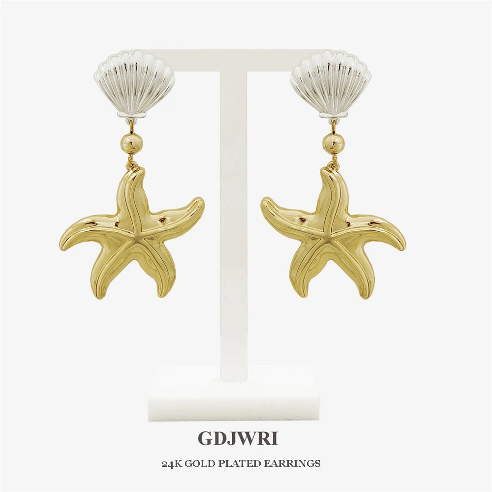 GDJWRI TB100 luxury wholesale latest hight quality large women wedding dubai earrings gold