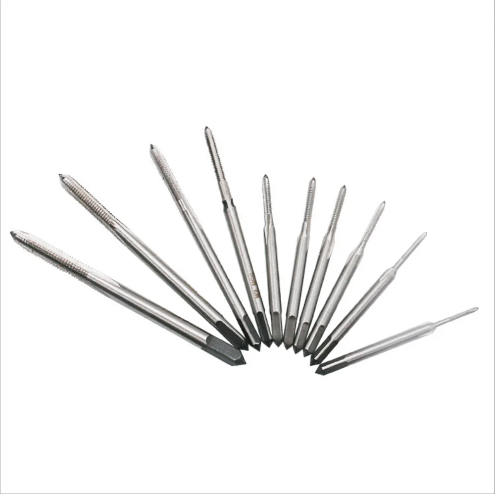 10PCS Drill Bit Chrome Steel Machine Hand Screw Thread Metric Mini Tap