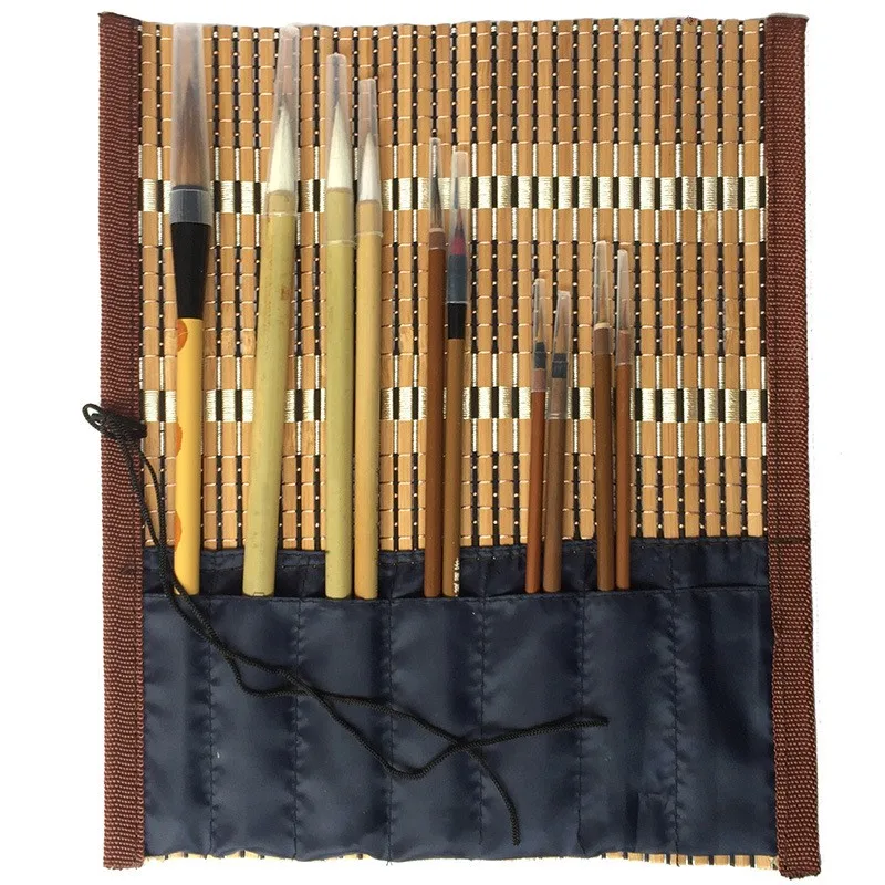Professional Chinese calligraphy brush set with bag Wholesale calligraphy pen set High quality calligraphy and painting brush
