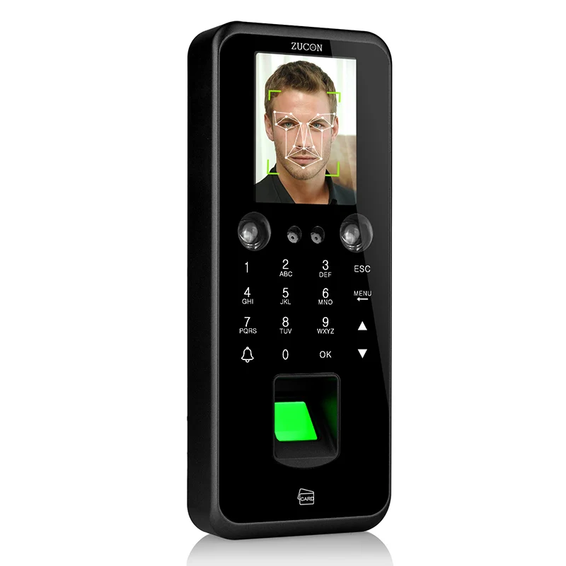 
2.4 inch TFT HD screen biometric face fingerprint RFID card access control time attendance machine support TCP/IP 